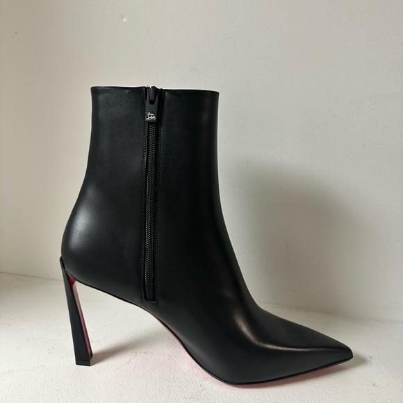 Christian Louboutin Black Booties Heel 85 mm Size 38 - Picture 4 of 8